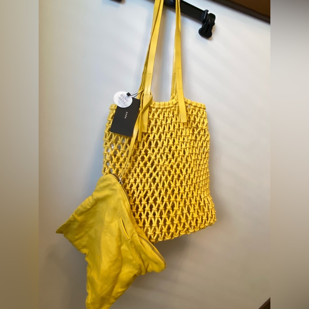 Zara Woven Tote Hand-Made Brand New with Tags